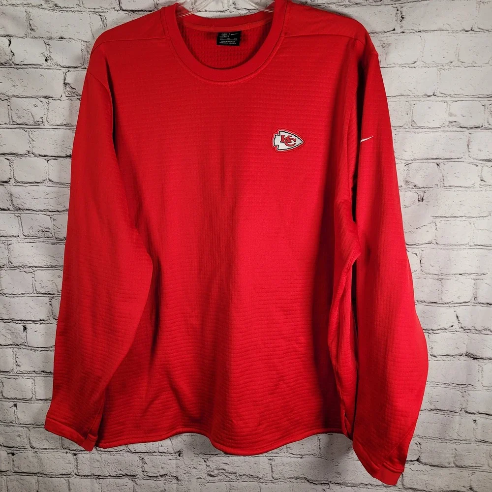 Nike‎ NFL Kansas City Chiefs Mens XXL Red Excellent Onfield Waffle Knit  908892